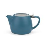 Bredemeijer Teapot Rens Design 700ml In Fine Porcelain With Stainless Steel Lid & Filter In Petrol Blue Stackable - BR147095