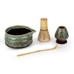 Bredemeijer Matcha Set In Blue & Brown Reactive Glaze 4 Pieces - BR147075