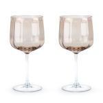 Leopold Vienna Wine Glass Corvina Design In Pearl Finish Set Of 2 - BRLV217002