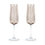 Leopold Vienna Champagne Flute Corvina Design In Pearl Finish Set Of 2 - BRLV227000