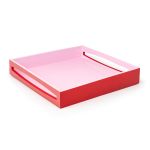 Leopold Vienna Serving Tray Franca Design In Red & Pink 35x35cm - BRLV618006