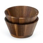 Leopold Vienna Serving Bowls Small Oviedo Design In Acacia Wood Set Of 2 - BRLV638000