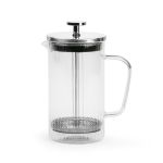 Leopold Vienna Cafetiere Coffee & Tea Maker Arusha Design Ribbed Glass Look Capacity 0.6L - BRLV117024