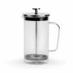 Leopold Vienna Cafetiere Coffee & Tea Maker Arusha Design Ribbed Glass Look Capacity 1.0L - BRLV117025