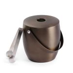 Philippi Ice Bucket With Tongs Double Wall In Powdercoated Stainless Steel Hemingway Design - PH116016