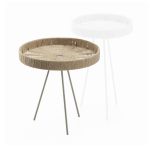 Philippi Side Table In Powercoated Steel With Jute Tahiti Design Low Height Only - PH254035