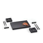 Philippi Sushi Set In Wood And Stainless Steel 9 Pieces Noir Design - PH353019