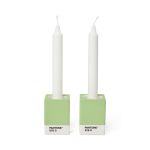 Pantone Candle & Tea Light Holder Set of 2 In Handmade Fine China Light Green 578C - PT101720578