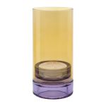 Remember Tea Light Lantern In Glass Lys Design Lilac Colours - REWL16