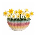 Ideas4Seasons Vase Bowl For Flowers In Ceramic Rainbow Design In Medium Size - ID37301
