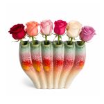 Ideas4Seasons Vase In Ceramic Rainbow Design In Small Size - ID37305