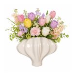 Ideas4Seasons Vase In Ceramic Ayla Design Creme - ID39021