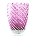 Italesse Vertigo Handcrafted Single Large Glass Tumbler in Amethyst And White 380cc - IT3353AT