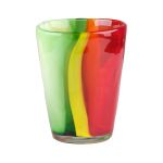 Italesse Amazonicos Handcrafted Single Large Glass Tumbler in Loro Design 310cc - IT3393-53