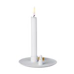 Rader Candle Holder In Porcelain Angel Light Design With Gold Detail - RA12165