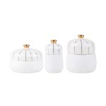 Rader Bowls In Porcelain With Gold Detail Set of 3pcs - RA15680