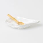 Rader Condiment Bowl In Porcelain Oyster Shaped With Spoon - RA17365