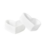 Rader Napkin Rings In  Porcelain Set of 2 Heart Shaped - RA17757