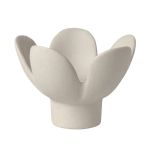 Rader Candle Holder In Porcelain Flower Design In Beige - RA51576