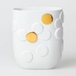 Rader Vase In Porcelain With Golden Dot Design - RA90699