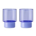 Remember Drinking Glasses Made From Borosilicate Glass Jill Design In Blue Set of 2 - REGL22
