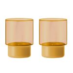Remember Drinking Glasses Made From Borosilicate Glass Jill Design In Yellow Set of 2 - REGL23