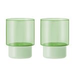 Remember Drinking Glasses Made From Borosilicate Glass Jill Design In Green Set of 2 - REGL24