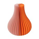 Remember Paper Vase With Glass Inner Tube Yuki Design In 2 Tone Orange - REHPV02