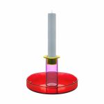 Remember Candle Holder In Tough Borosilicate Glass Lucy Design In Red With Damaged Box (Non Returnable) - REKH60Z1