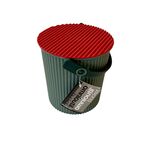 Hachiman Omnioutil Storage Bucket & Lid Baked Green Body With Red Lid XSmall Size - HC239826