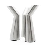 Zilverstad Candle Holder Oblique Design in Matt Stainless Steel Set of 3 - BR8116070