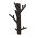 Bosign Branch Wall Hanger Medium Size In Solid Cast Iron Coated Black Brown - B291204