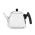 Bredemeijer Teapot Double Wall Duet Classic Design 1.2L in Polished Steel Raised Base With Black Fittings - BR1310Z