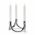 Philippi Candle Holder Bow Design 3 Pieces Set Nickel Mirror Polished Finish With Magnets - PH123126