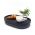 Bosign Lap Tray Curveline Medium Antislip Finish Large Willow Wood Top In Black Matte With Salt And Pepper Grey Removeable Cotton Cushion - B261353