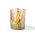 Philippi Votive In Frosted Glass With Gold Decal Small Forest Design - PH141030