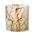 Philippi Votive In Frosted Glass With Gold Decal Large Forest Design - PH141031