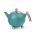 Bredemeijer Teapot Double Wall Bella Ronde Design 1.2L in Sea Blue With Chrome Fittings - BR101021