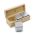 Bredemeijer Tea Box With 3 Aluminium Square Containers In Natural Bamboo - BR184024