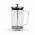 Leopold Vienna Cafetiere Coffee & Tea Maker Arusha Design Ribbed Glass Look Capacity 1.0L - BRLV117025