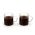 Leopold Vienna Coffee Cup With Handle For Cappuccino Ribbed Finish Arusha Design 300ml Set Of 2 - BRLV127002