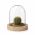 Ideas4Seasons Dome Bell Jar With Wooden Base Diameter 10cm Ht10cm - ID29421