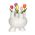 Ideas4Seasons Tulip Vase In Stoneware Strollz Design Creme - ID35090