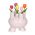 Ideas4Seasons Tulip Vase In Stoneware Strollz Design Soft Pink - ID35093