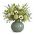 Ideas4Seasons Vase In Ceramic Rose Design In Green - ID37145