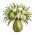 Ideas4Seasons Vase In Ceramic Lily Twist Design Green Small - ID37157