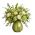Ideas4Seasons Vase In Ceramic Lily Twist Design Green Large - ID37167