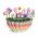 Ideas4Seasons Vase Bowl For Flowers In Ceramic Rainbow Design In Small Size - ID37300