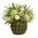 Ideas4Seasons Vase In Ceramic Maya Design Olive - ID39015