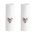 Rader Vases Mini Size Set of 2pcs In Porcelain With Silver Heart Decal - RA14277